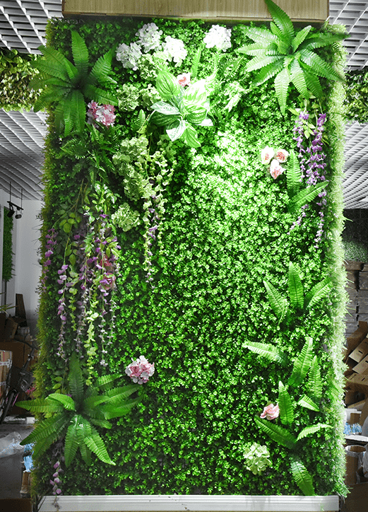 墙体景观-企业绿植背景墙，办公室墙体仿真植物墙景观