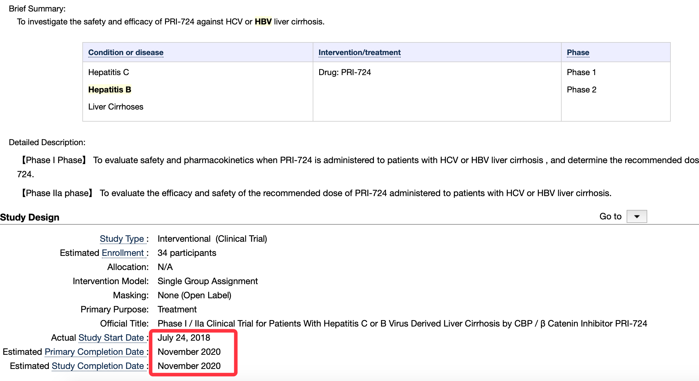 Pharma|乙肝或丙肝LC新药I/IIa期，周2次静脉给药，11月将完成