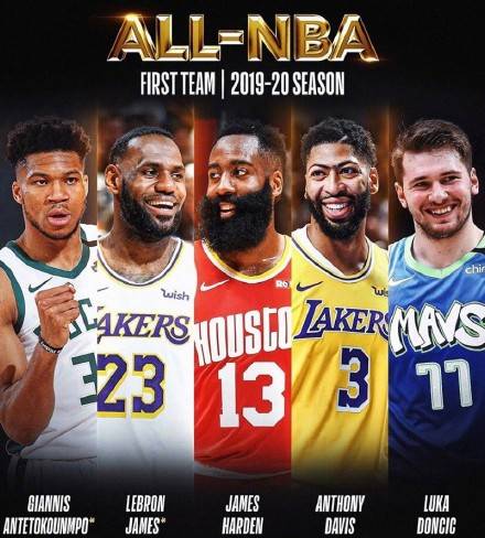 
NBA宣布本赛季最佳阵容（附阵容详情）‘KY体育’