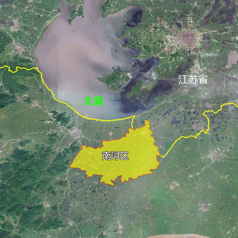 原创7张地形图快速了解浙江省湖州各市辖区县