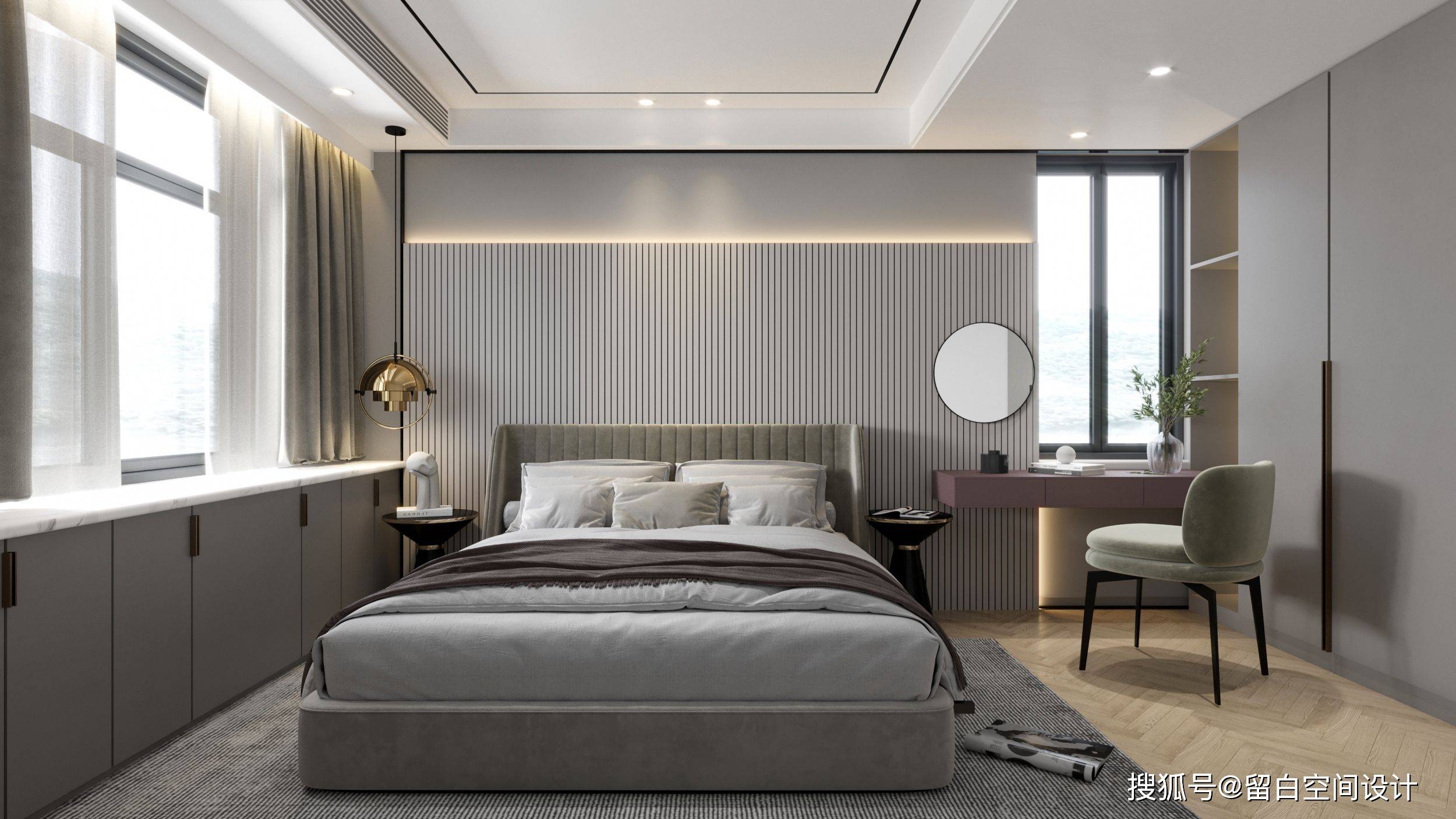 从室内设计角度来讲,床的面积大小会影响整个卧室的装修呈现效果及