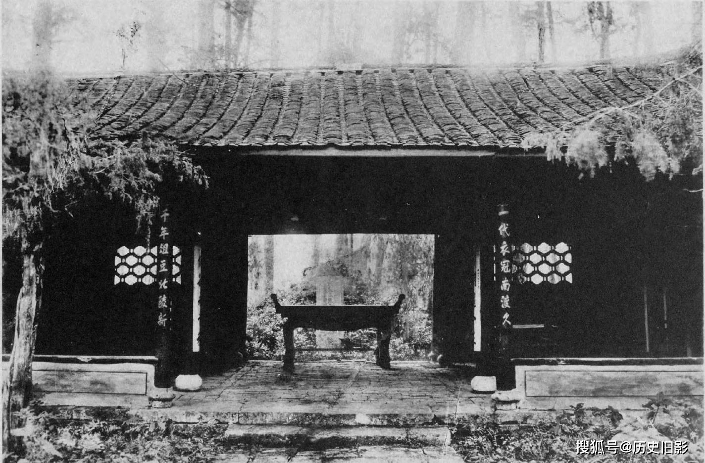 1906年浙江绍兴大禹陵老照片,珍贵的兰亭序拓本