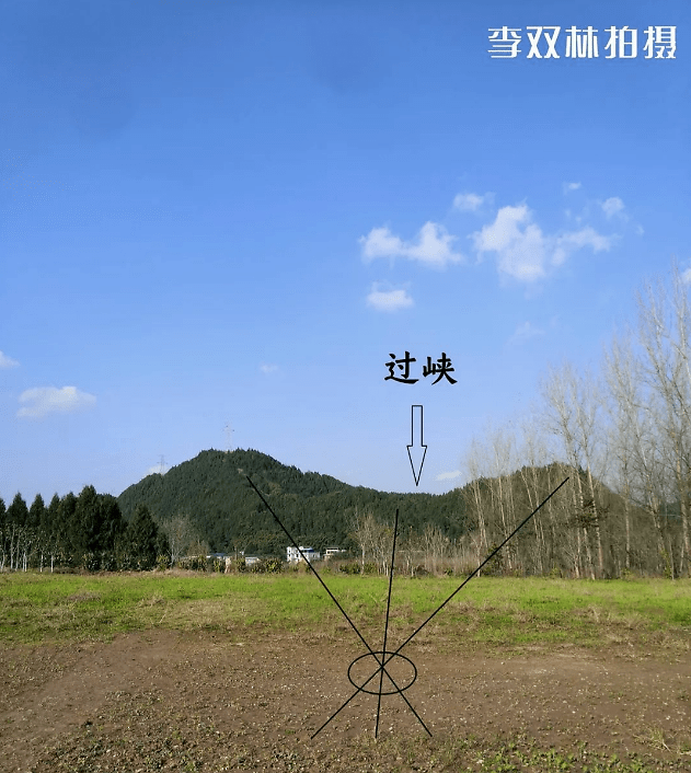 前方的案山是来龙方,为地人马.