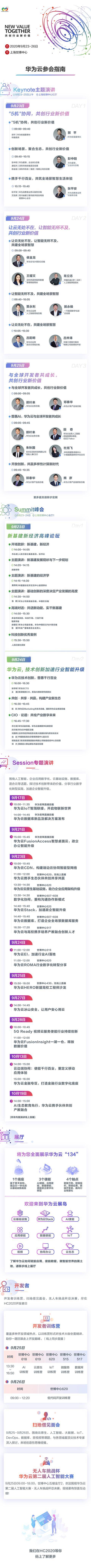 直播|前往华为全联接2020的你，请带上这份华为云参会指南!