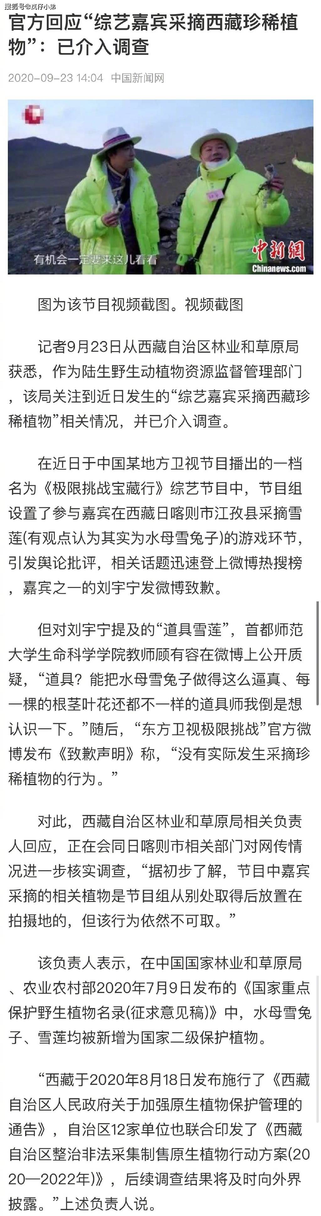原创《极挑》要凉了,嘉宾采摘二级保护植物被相关部门调查,或将停播