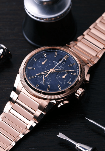 盘面|帕玛强尼全新通达系列Tondagraph GT玫瑰金蓝色盘面腕表耀世登场