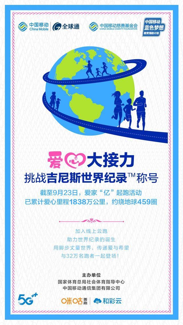 冲击吉尼斯世界纪录称号 全球通云跑 爱家 亿 起跑活动需要你的助力 公益