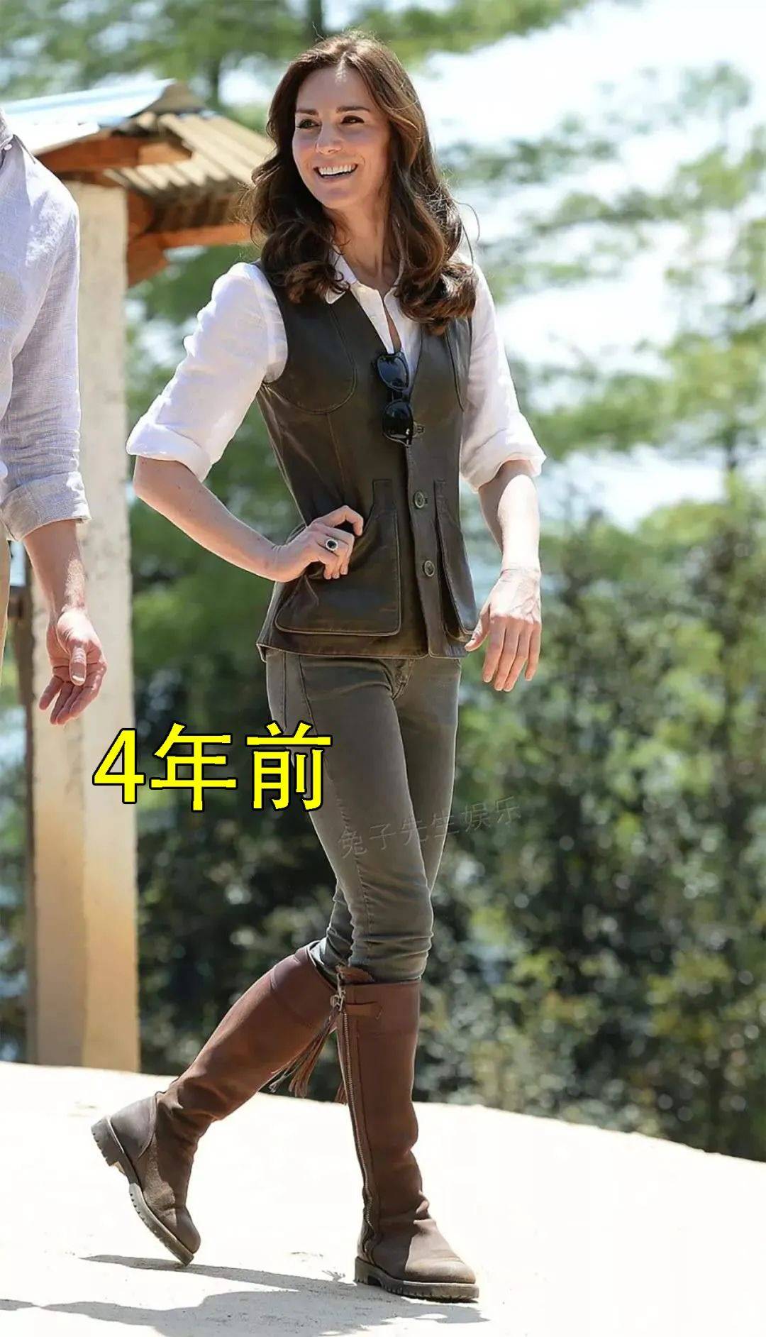 马甲|凯特王妃今年首次穿秋装，披上不丹之行旧马甲，1尺7细腰没变化