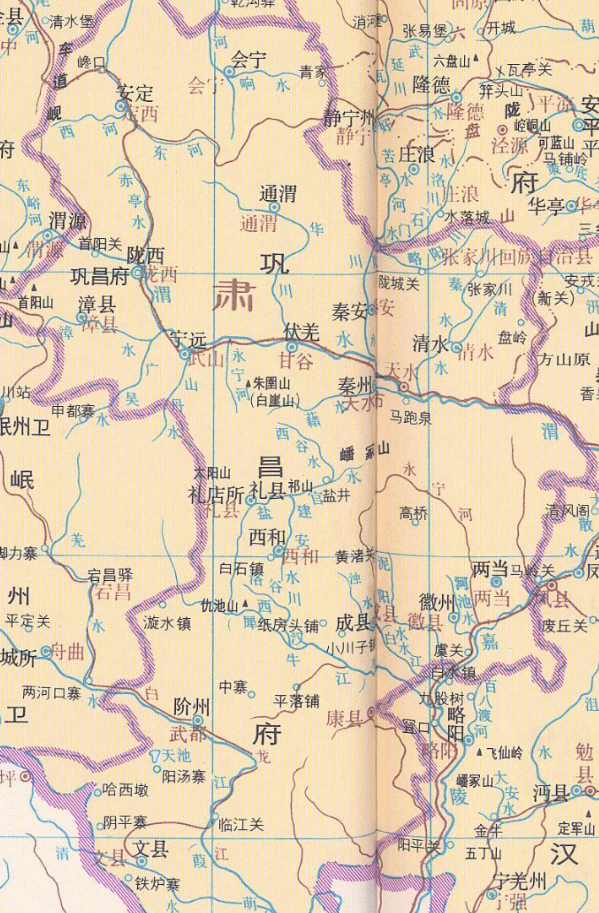 清代设安徽省,其名字取安庆和徽州两府首字,为何甘肃省也有徽州