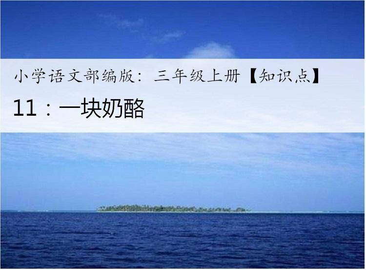 小学语文部编版:三年级上册【知识点 11:一块奶酪_手机搜狐网