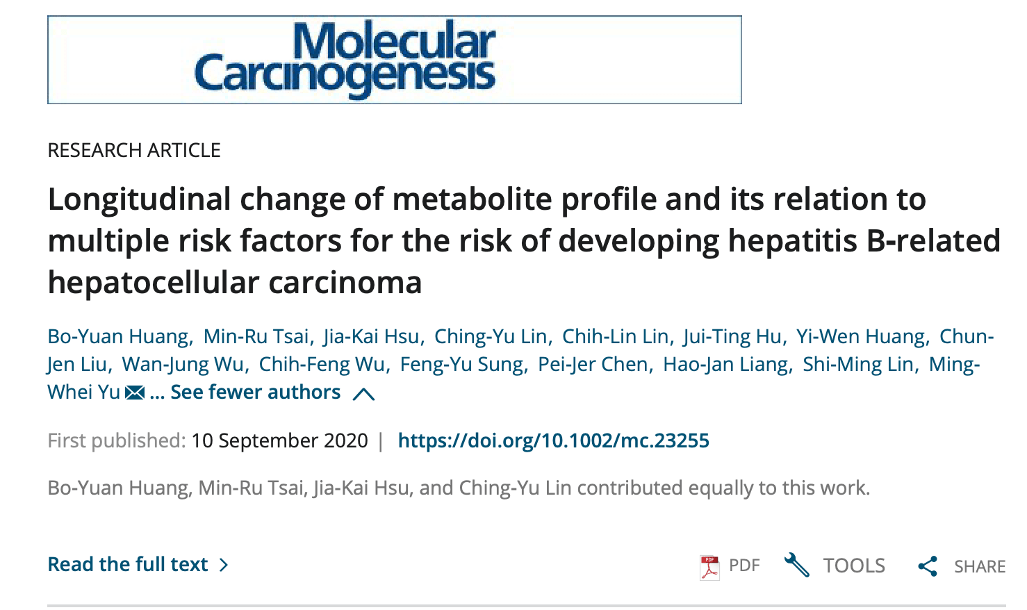 研究人员|乙肝相关HCC生理学机制，三种氨基酸促风险，失调代谢型起作用