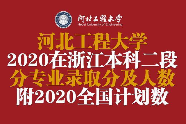 河北工程大学2020校_河北工程大学2020在浙江二段分专业录取分及人数!附