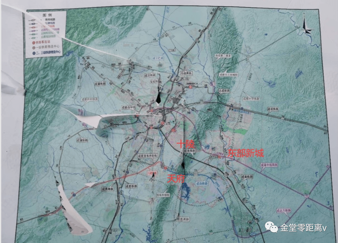 关于金堂县城和淮州新城铁路位置图,将设有这些站点!