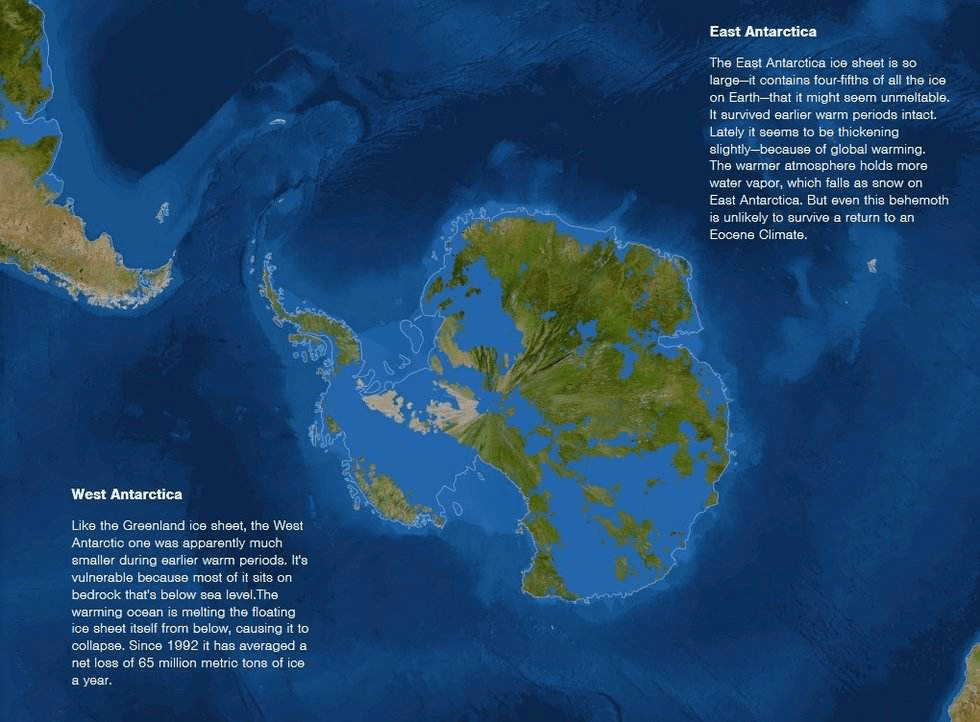 原创南北极冰川如全部融化会淹没所有陆地和导致生命灭绝吗