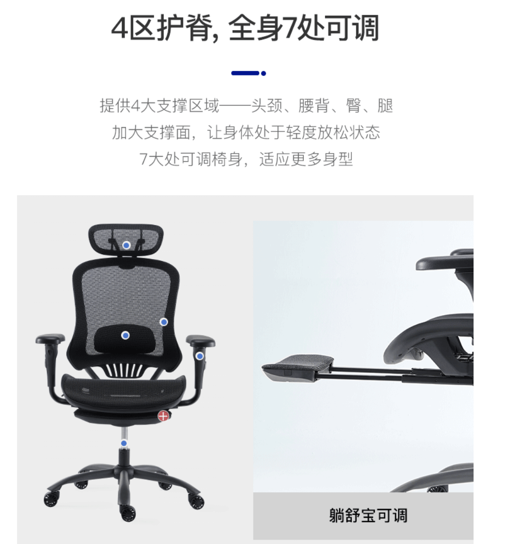 选人体工学椅吗!千元档我给你思路_椅子