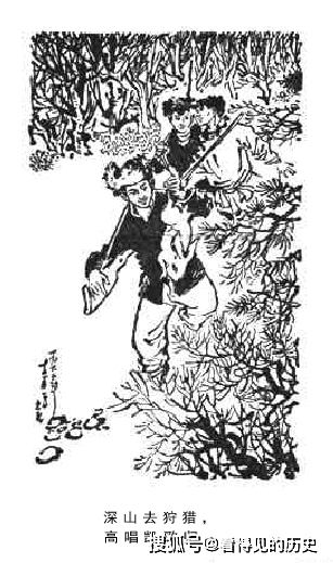 公社冬季生产图 1960年《人民日报》上的速写