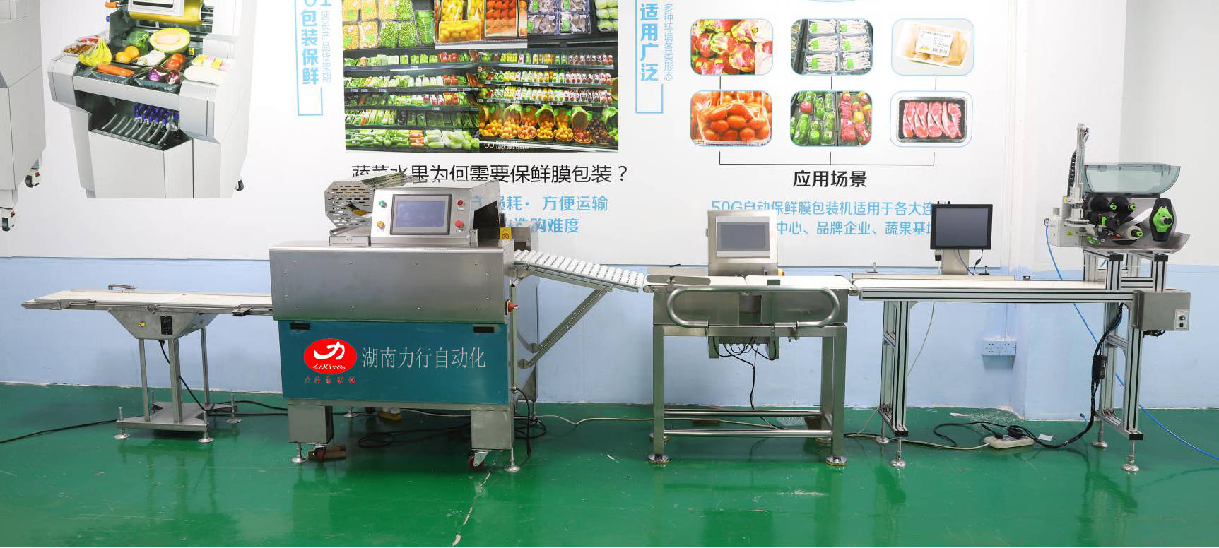 果蔬保鲜膜裹膜包装机自动称重贴标 蔬菜保鲜膜裹膜机