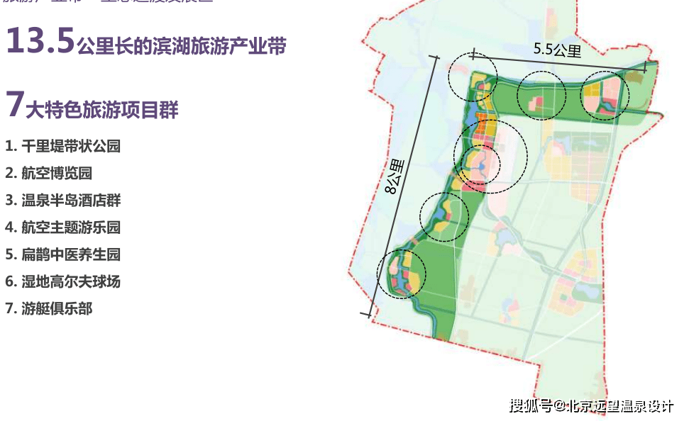 航空博览区渔家风情区鄚州古镇区休闲商务区温泉小镇结合高端度假主题