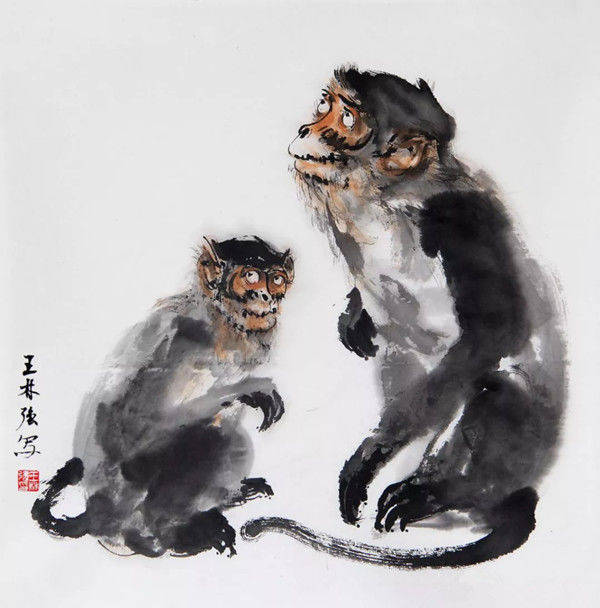 王林强画猴借古开今当代中国画60家笔墨研究观摩展