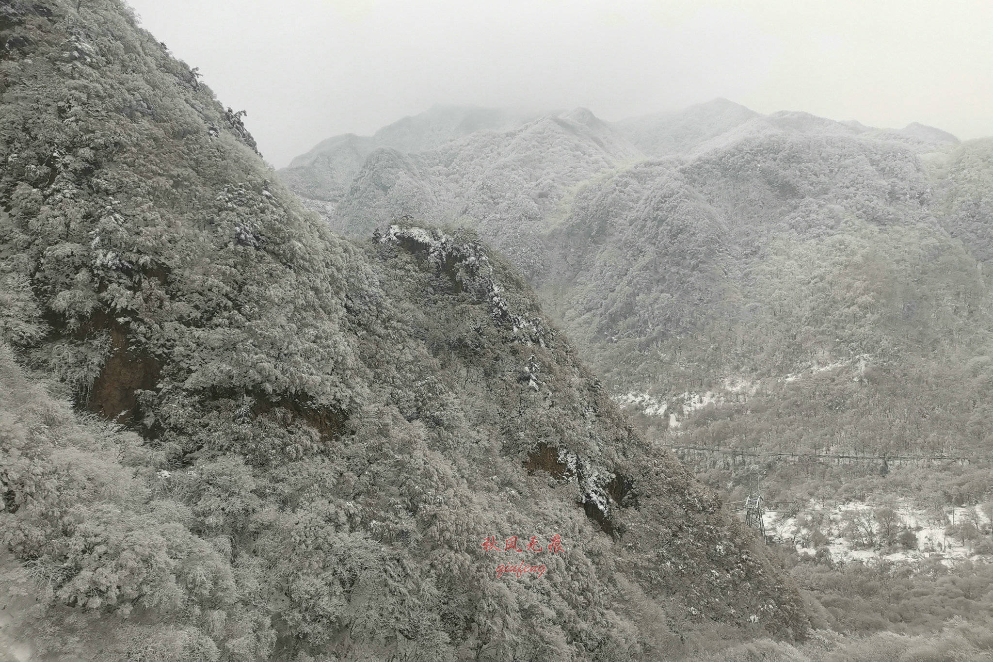 近几天看到宝鸡山巅秦岭车站雪色晶莹的风景,一个个欢笑在岭南公园