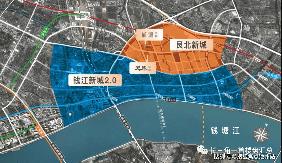项目坐落于杭州中央生活区艮北新城核心,无缝对接钱江新城2.