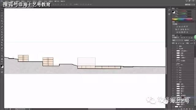 如何用su ps制作建筑剖面分析图