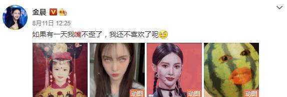 金晨继嘴歪后因鼻子太尖被疑整容，本尊回应：