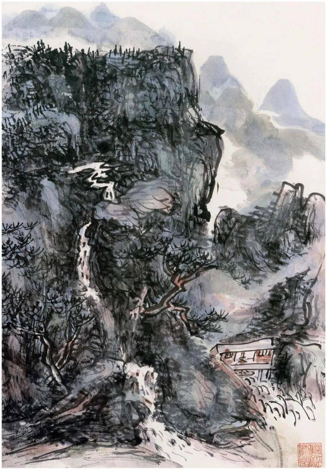 国画大师黄宾虹山水画作品选赏~_手机搜狐网