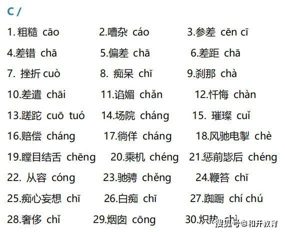 小学语文易错字读音汇总很多常见字家长都会读错