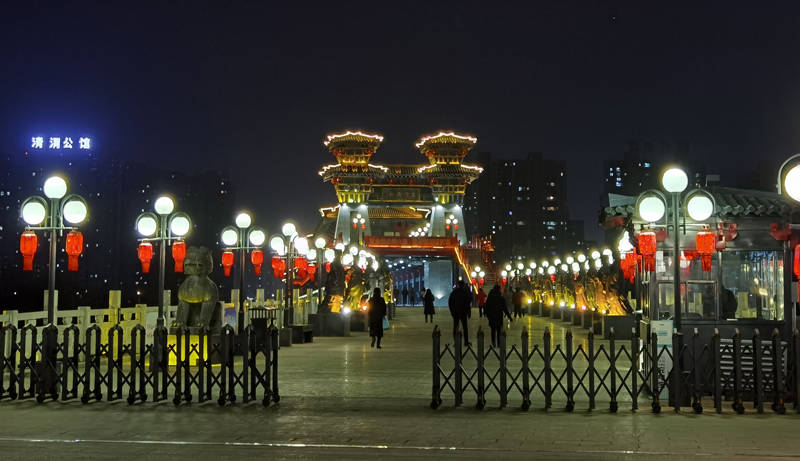 美丽的咸阳夜景欣赏