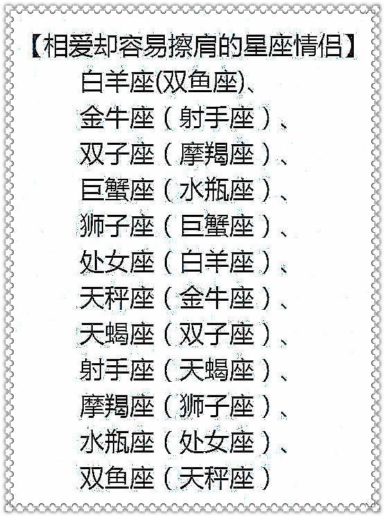 原创十二星座看谁不顺眼明明相爱却容易擦肩而过的十二星座情侣组合