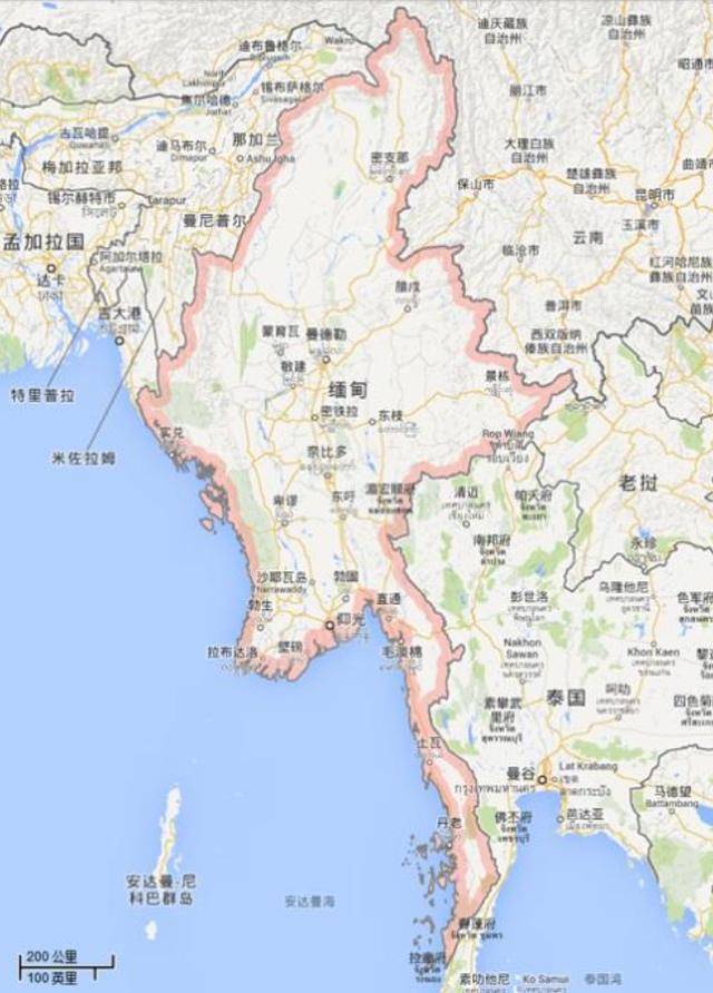 缅甸人均收入_缅甸地图