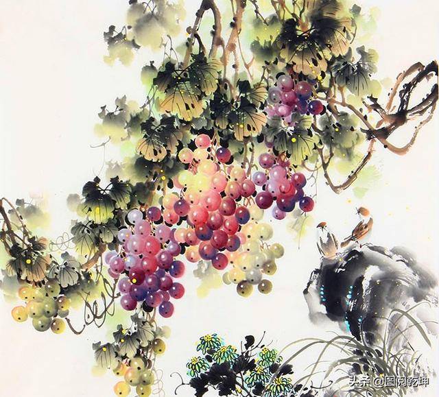 福寿满堂,硕果丰盈,吉祥如意,画家李正宗写意葡萄图选