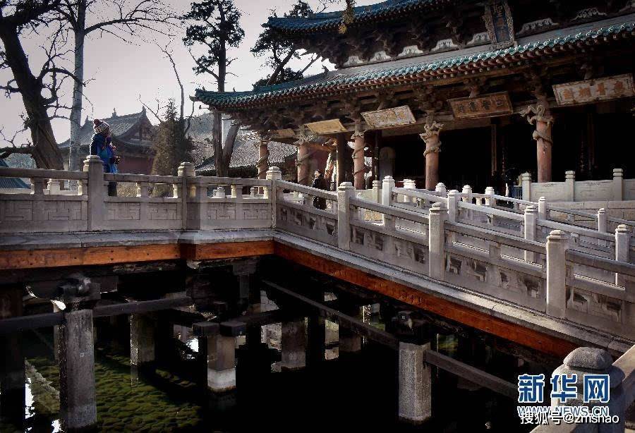 这是"鱼沼飞梁",又称十字桥,位于山西省太原市区西南的晋祠内,建于