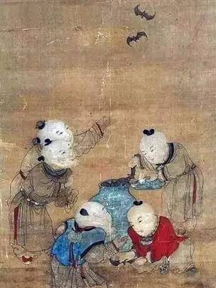 捉迷藏:宋·苏汉臣·百子嬉春图还有放风筝你以为你们今天才有咩?