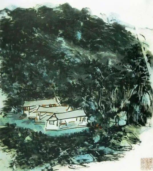 黄宾虹最美的山水作品欣赏~_搜狐网