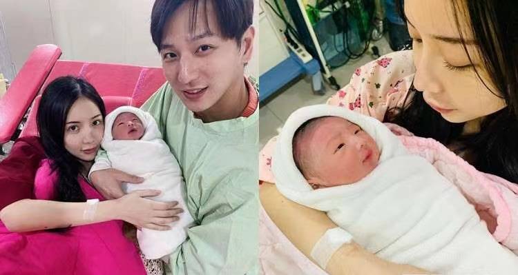 杨奇煜晒一家三口照报喜老婆顺利生下宝宝