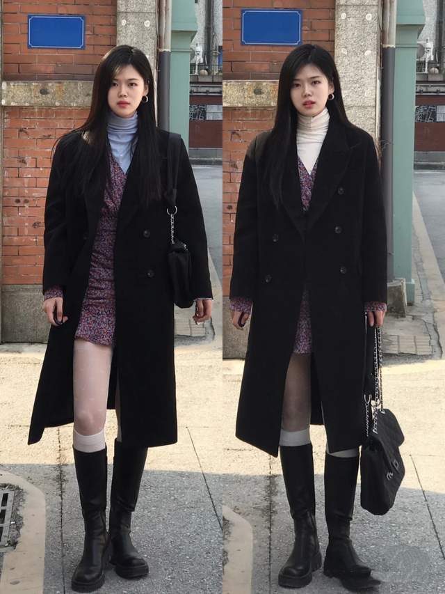 穿来穿去,黑色大衣还是这3种搭法最时髦减龄,一衣多穿
