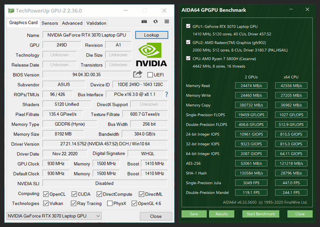 华硕天选 2 深度测评:r7 5800h  rtx 3070,这波太香了!