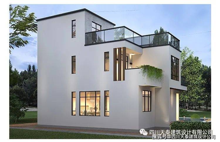 四川绵阳现代别墅定制设计图纸造价30万回乡建房首选别墅图