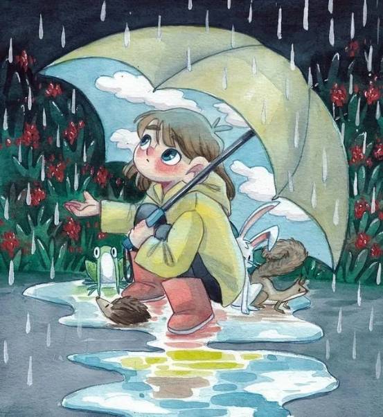 童话故事插画,可爱而又俏皮,每一张都温暖人心