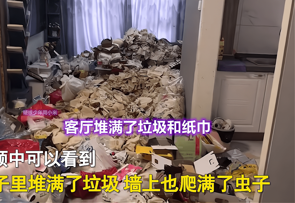 黑龙江一女租客跑路出租屋被糟蹋成垃圾场墙上爬满了虫子