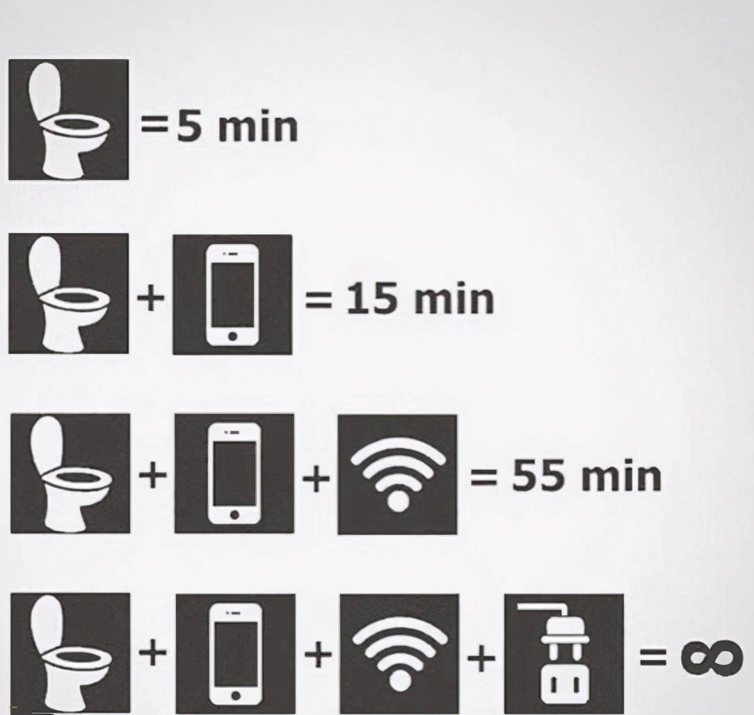 搞笑图片:手机,wifi,充电器与厕所完美组合,这也太过真实