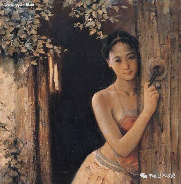 潘鸿海油画这画中的少女你看像谁