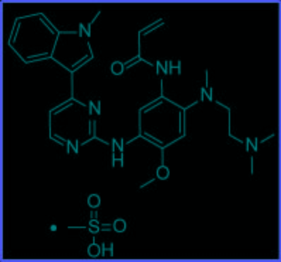 图1.1 甲磺酸奥希替尼-化学结构