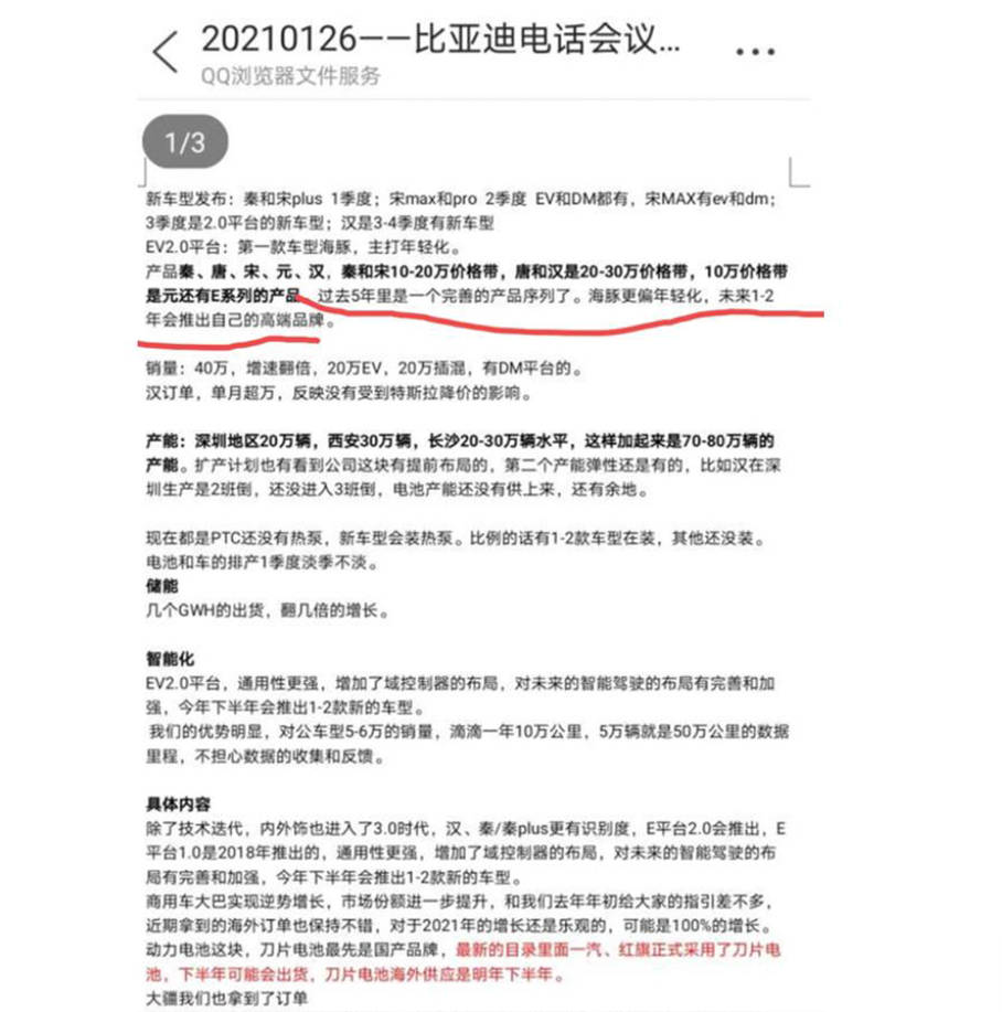 比亚迪汽车业务架构调整筹建高端品牌