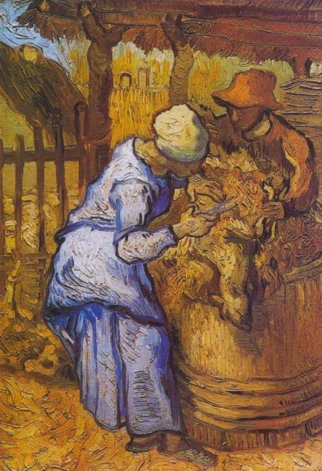 《倒水入瓮的女人》也是小尺幅的油画,它同时还有版画与素描,张张精彩