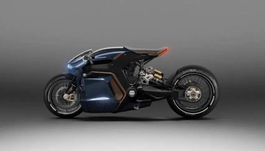 宝马概念摩托车设计图,未来的人们都是铁腚吗?