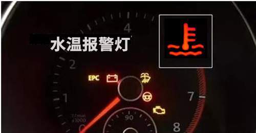 水温报警灯 冷却液温度报警指示灯,表示 发动机冷却液温度过高或冷却