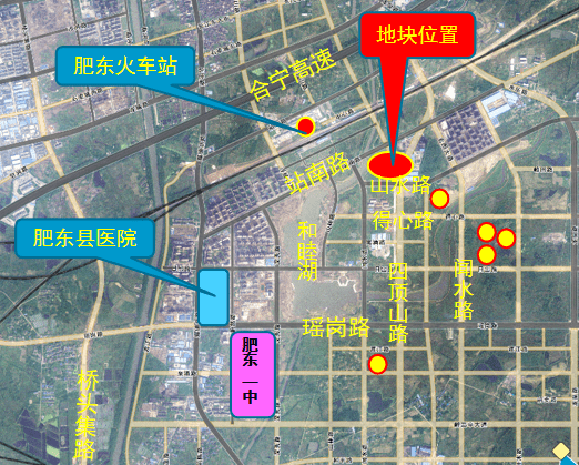 肥东fd202010号地块,位于合肥东部新城核心区山水路与闻水路交口西北